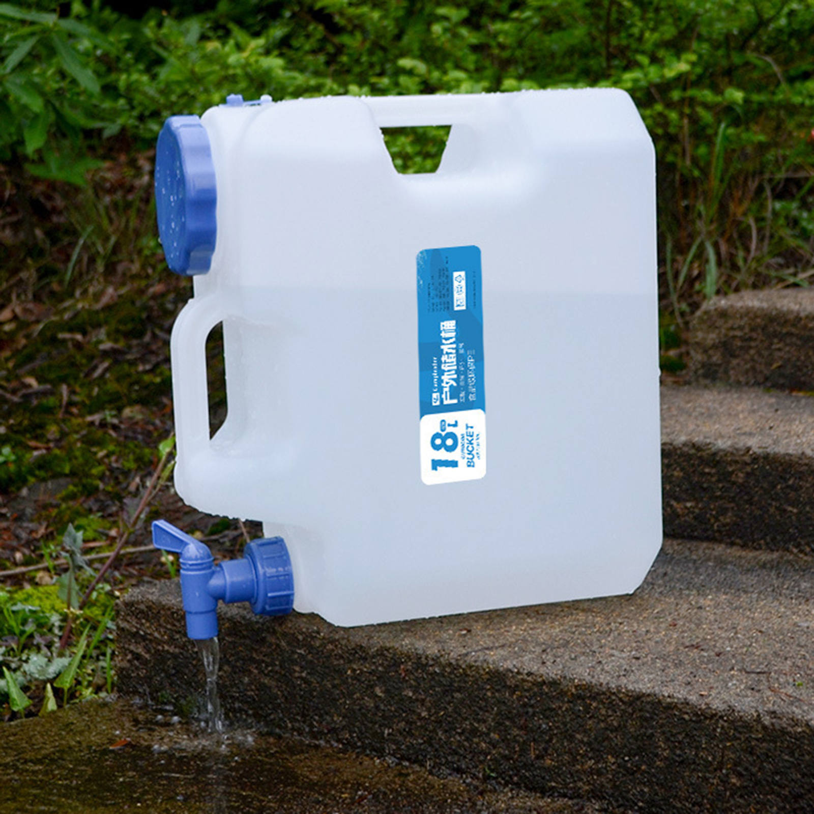 Outdoor 18L Water Storage Container Reusable Hiking Emergency Water Bucket