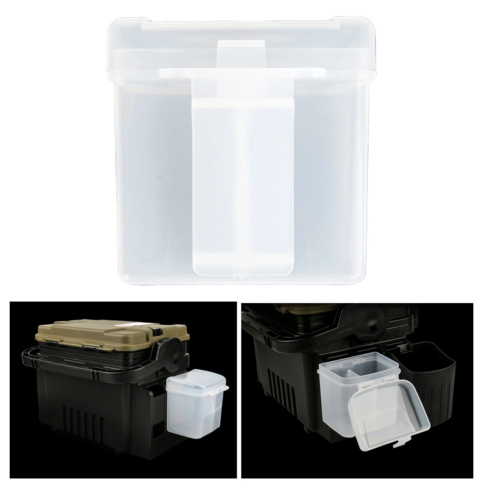 Clear Visible Carp Fishing Bait Box Jewelry Findings Organizer Maggot Earthworm Storage Case