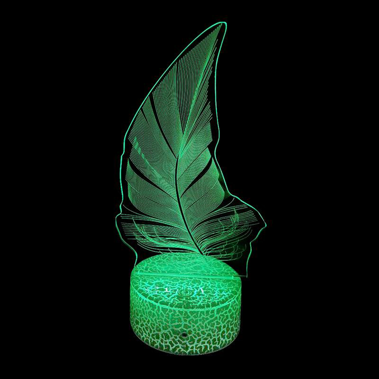 Plant Night Light 3D Illusion Lamp, USB LED Desk Table Lamp 7 Color Changing Touch Sensor Nightlight for Kids Birthday Gifts