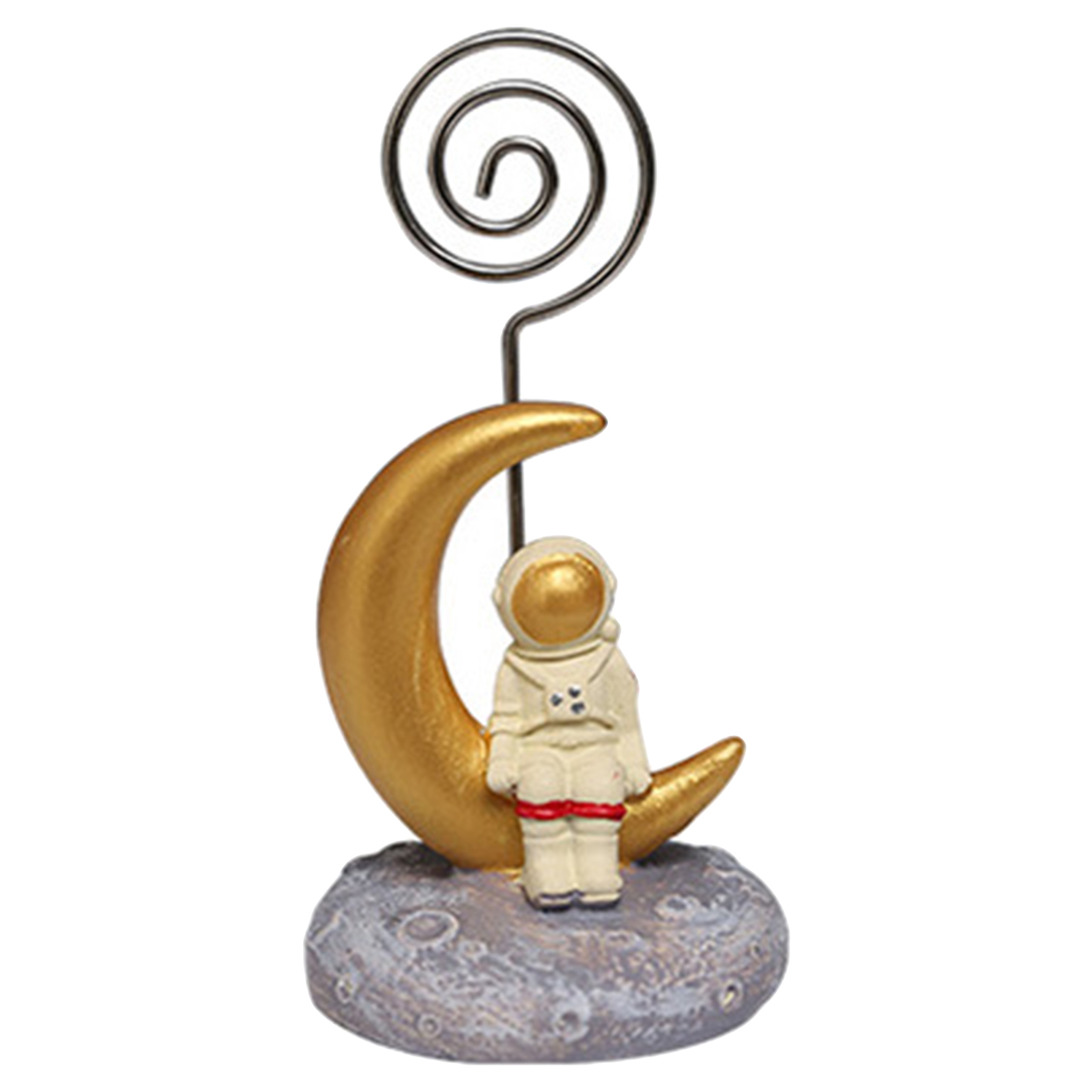 Memo Folder Desktop Decoration Creative Astronaut Shape Number Holder Card Holders for Office Branch