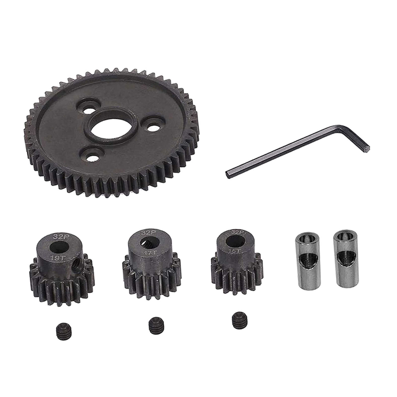 RC Car Metal Steel Spur Gear 32P Pinion Gear Set 5mm Shaft Hole for 1/10 Summit RC Car Replacement Parts Accessories