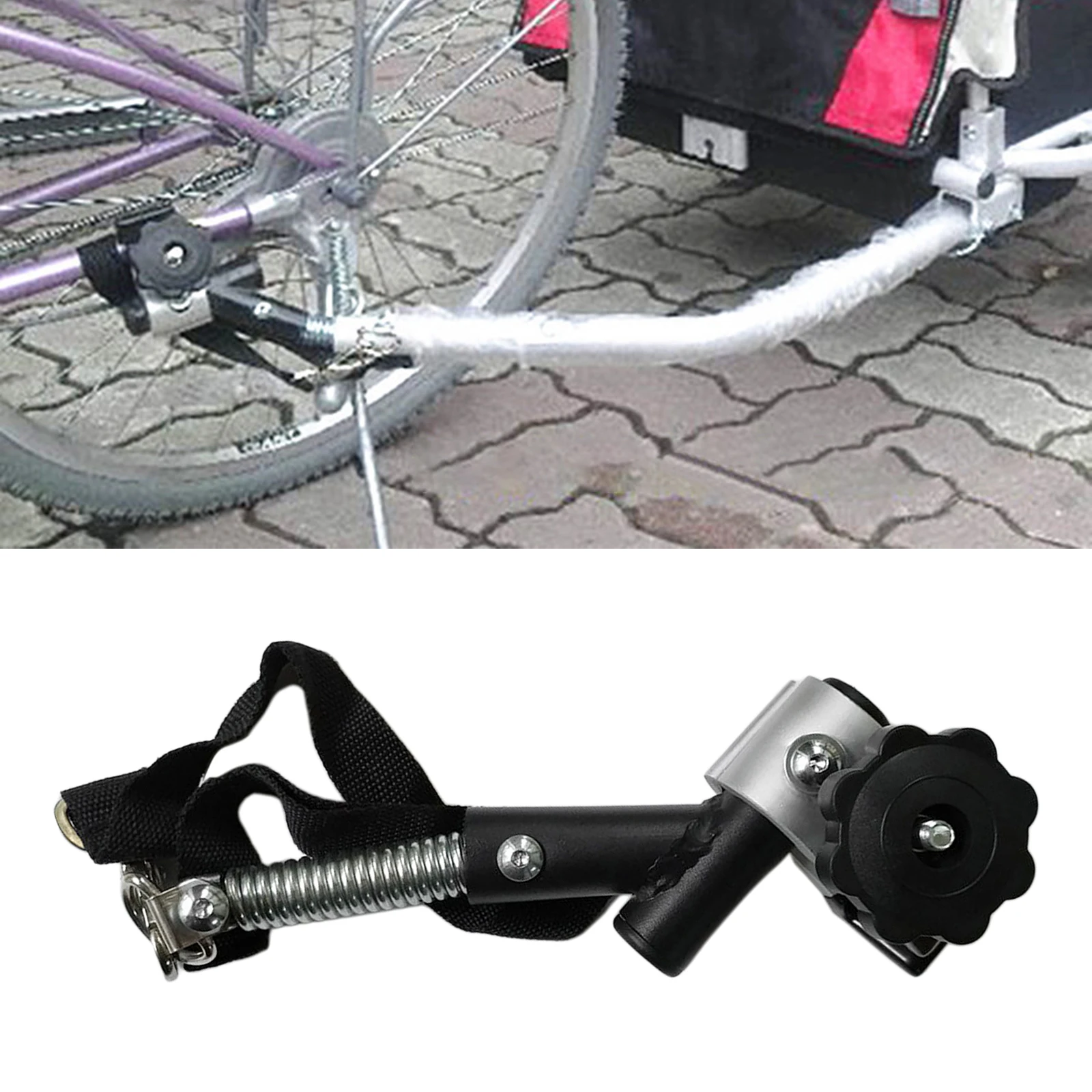 LIOOBO Universal Bicycle Bike Trailer Hitch Quick Release Metal Steel Linker MTB Trailer Hitch Adapter Attachment 