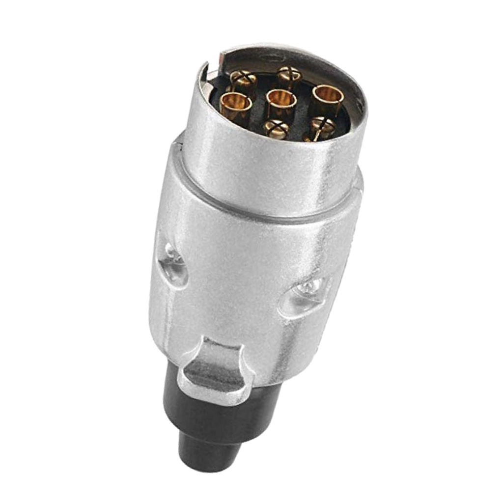 12N 7 PIN ALLOY PLUG RECEPTACLE -SEMI TRAILER TOWING ELECTRICS