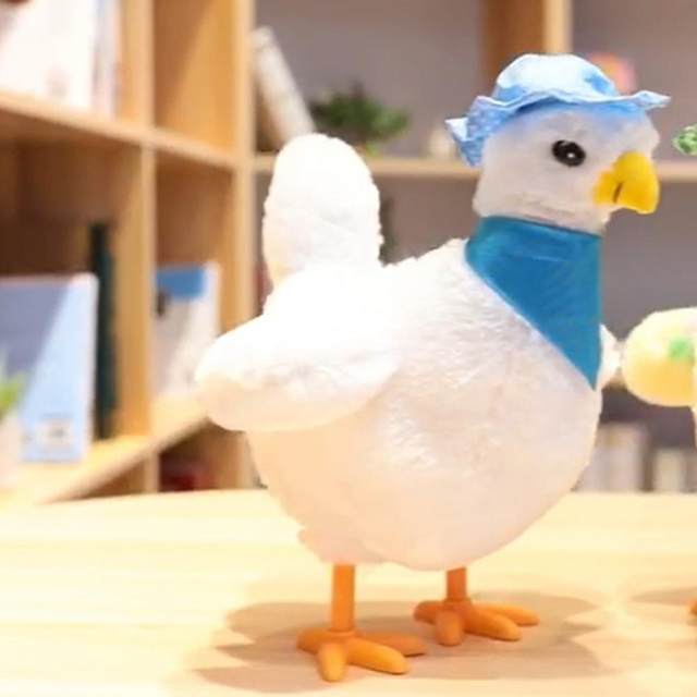 Galinha que põe ovos brinquedo de pelúcia frango mágico brinquedo recheado  crianças brinquedo de dança música