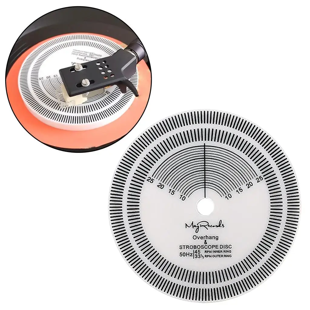 1Pcs Vinyl Record Tachometer Strobe Disc Calibration Detection Indicator Tachometer Standard Checker Cartridge for Adjust Tool