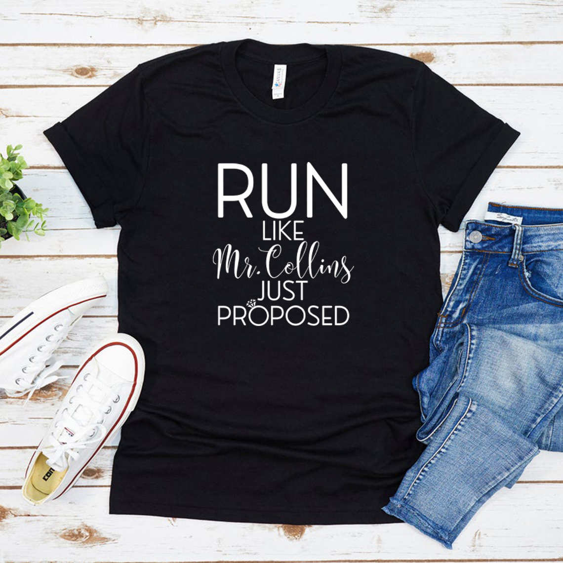 Run Like Mr. Harris Shirt, Jane Austen, Book Lover Gift