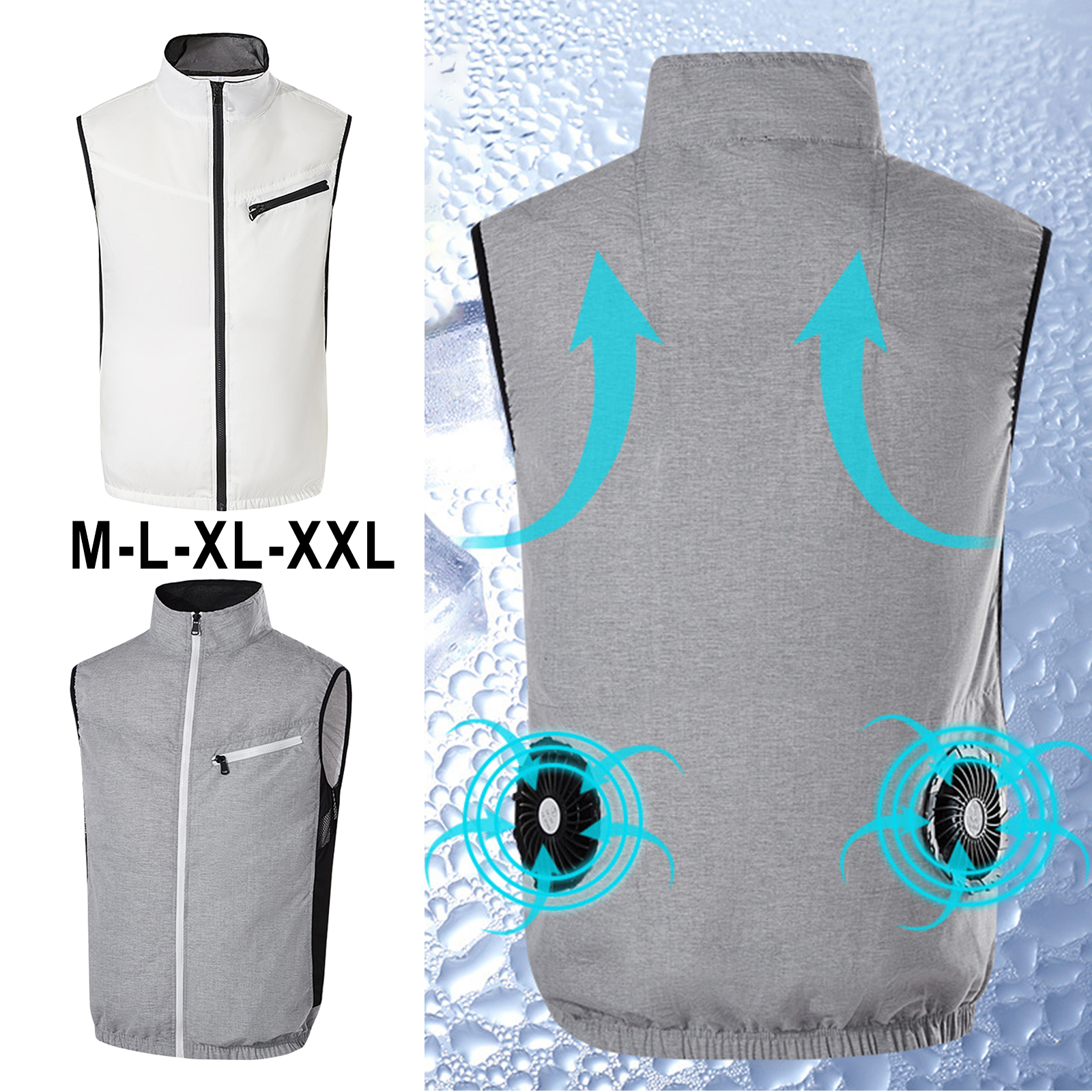Summer Cooling Clothing Men Women Fan Cold Vest Comfortable for Hot Weather