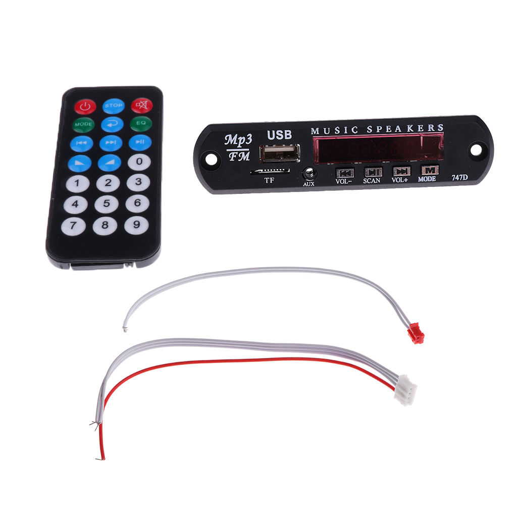 Wireless Car MP3 Decoder Audio Module 12V USB SD MMC Radio with Remote Control