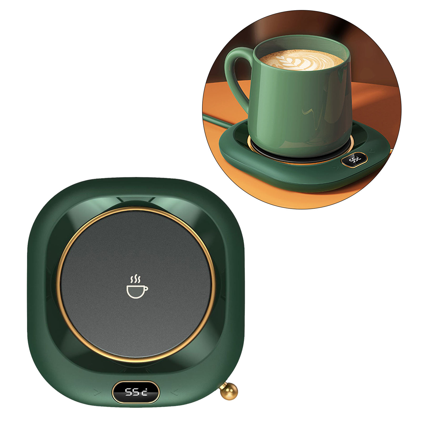 Coffee Mug Warmer Plate Mat Keep Beverage Soup Tea Milk Drink Heater Pad Touch Control Auto Shut off