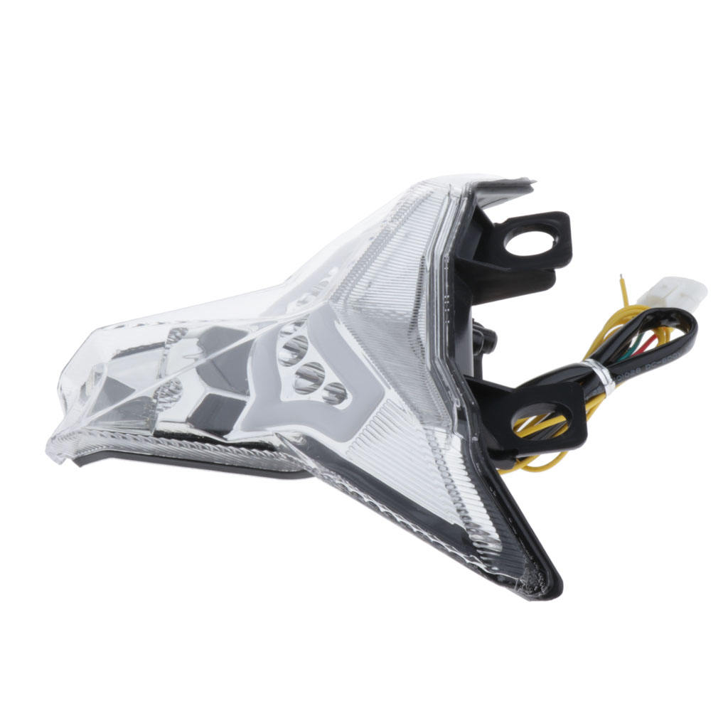 Motorcycle LED Tail Lights Brake Turn Signal Lamp for Kawasaki Ninja 250 400 ZX-10R ZX-10RR Z1000 - Clear