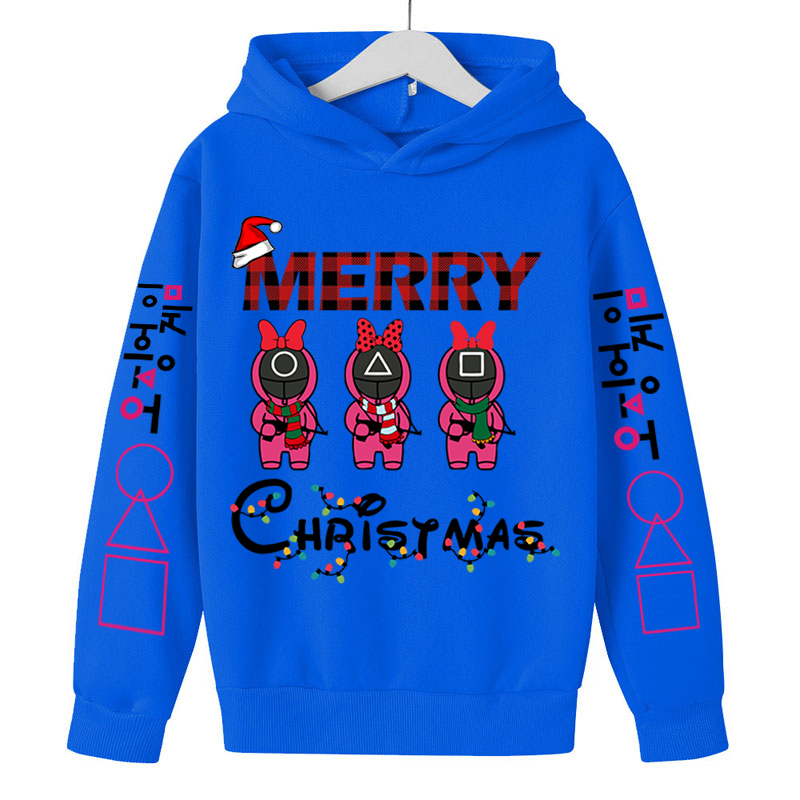 Autumn/winter Sweater Squid Game Fashion Boys Girls Hoodie Sweatshirts Holiday gift Christmas Clothing Children's Clothing