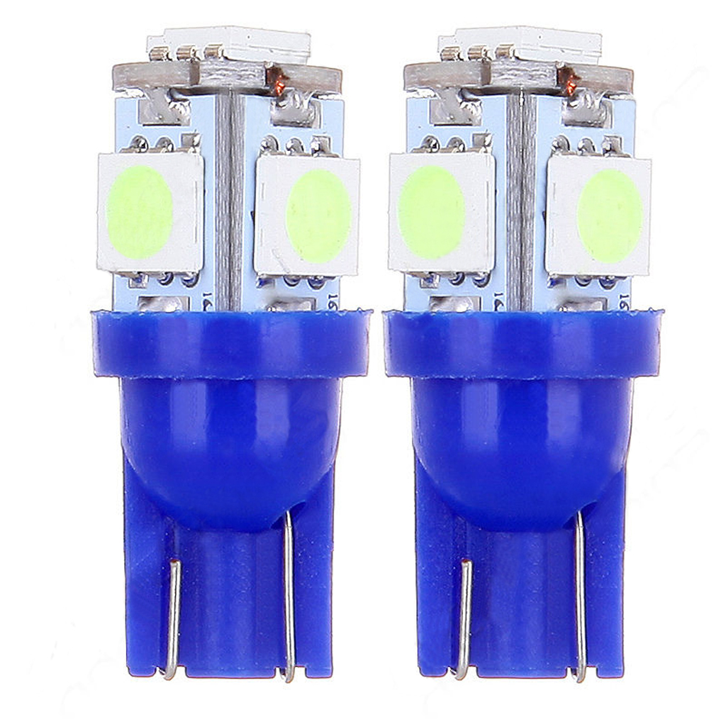 10X Ice Blue T10 Wedge 5050 5SMD W5W 168 194 2825 175 12961 LED Dash Light