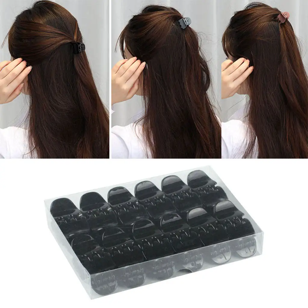 24 Pieces Mini Hair Claws Fashion Plastic Hair Clips Pins Clamps Non Slip Women Small Girls Hair Claws Accessories