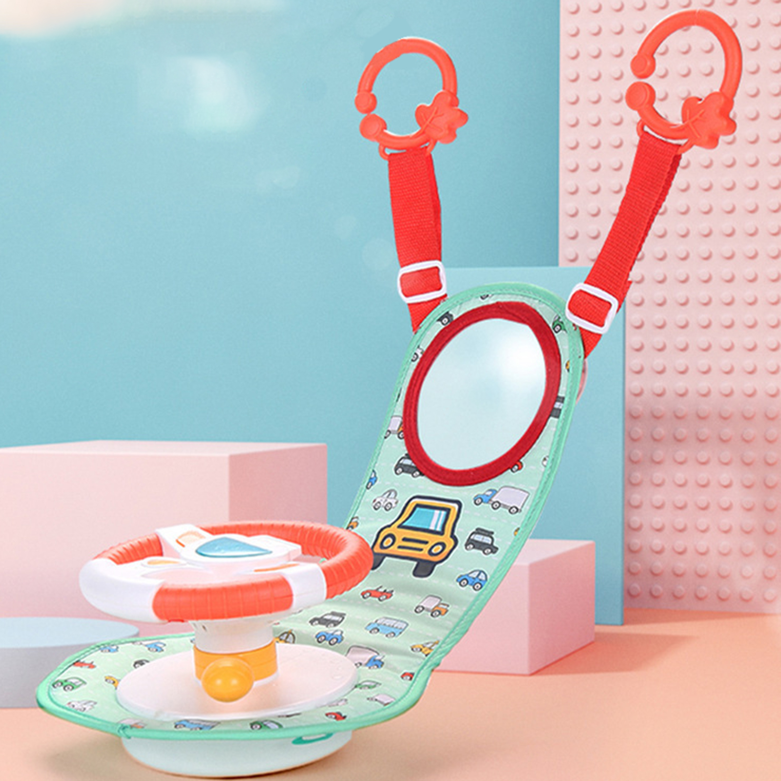 Baby Kids Eletric Steering Wheel Toy Driving Interactive Musical Educational Car Seat Back Toy For Infant Bibies Boys Girls