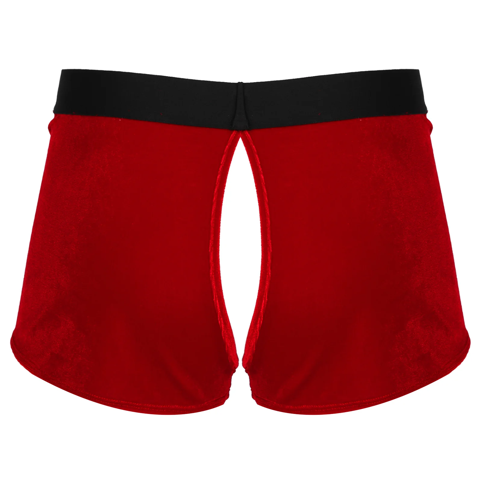 pantyhose socks Mens Erotic Sexy Crotchless Underwear Santa Christmas Velvet Boxer Shorts Fluffy Ball Decor Panties Elastic Waistband Underpants vanity fair panties