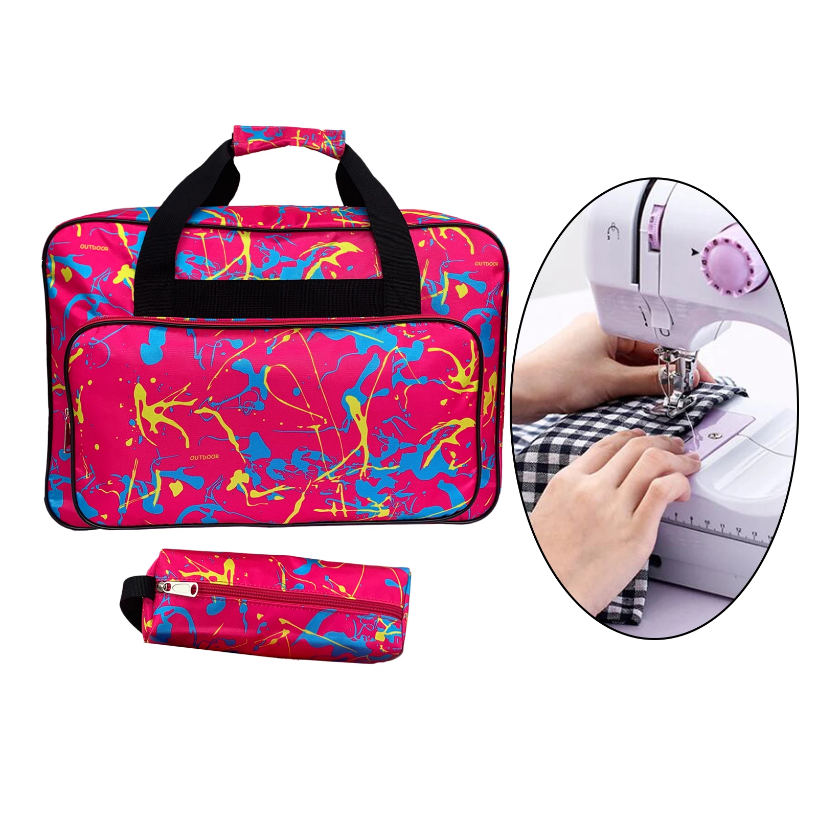 Sewing Machine Carry Bag Sewer Sew Machine Tote Universal Pockets Carrier