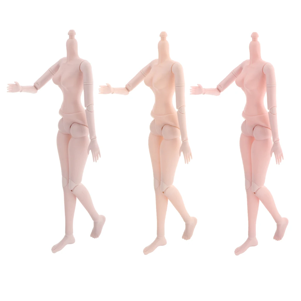 Plastic 1/3 Ball Jointed Doll Female  Body Model - 60cm 21 Joints  Girl Doll -  Without Head - 3 Skin Colors