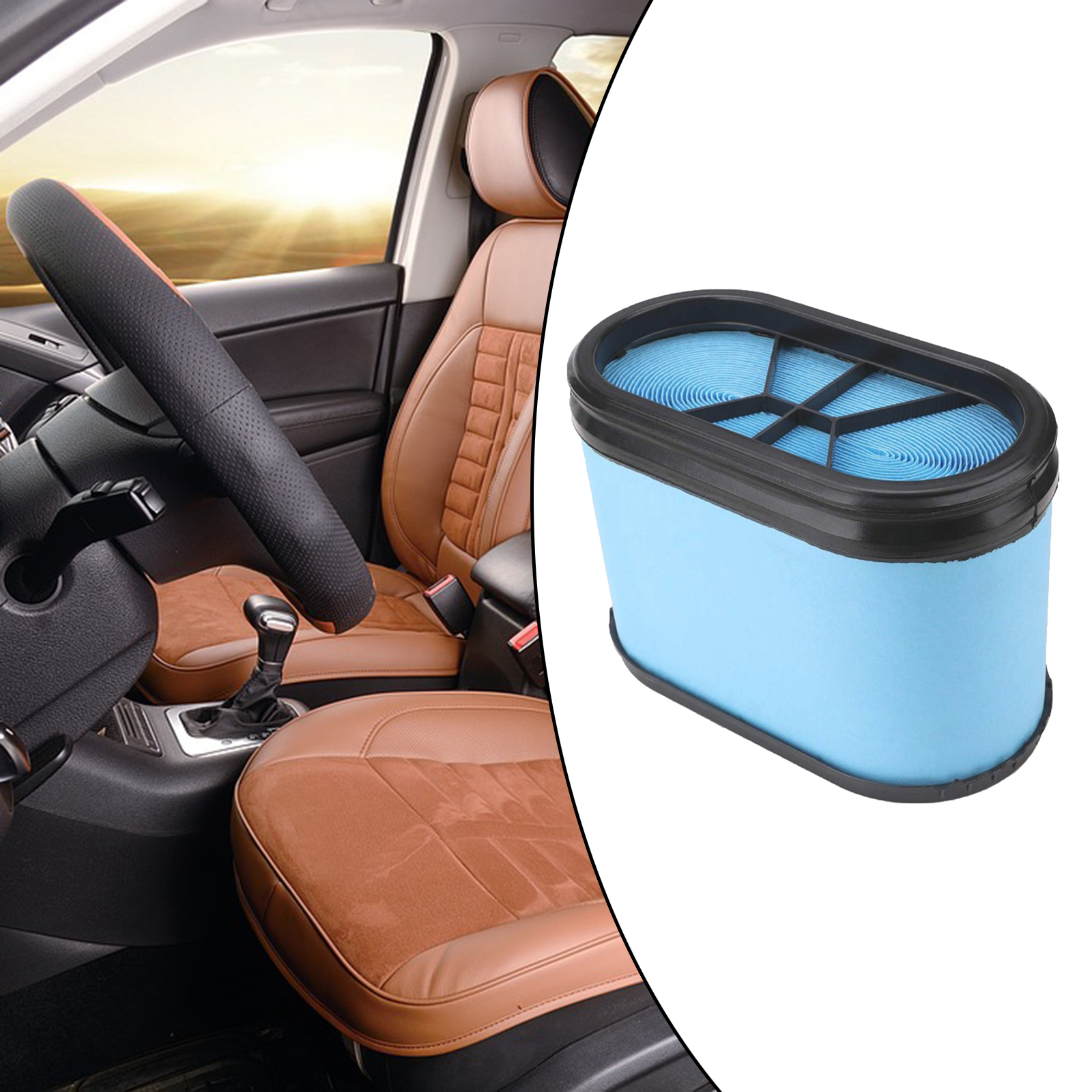 7C3Z-9601-B Air Filter Cleaner Replaces for Ford F250 2017 High-capacity, Excellent Filtration, Low Restriction