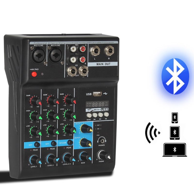 console com efeito de reverb para karaokê,