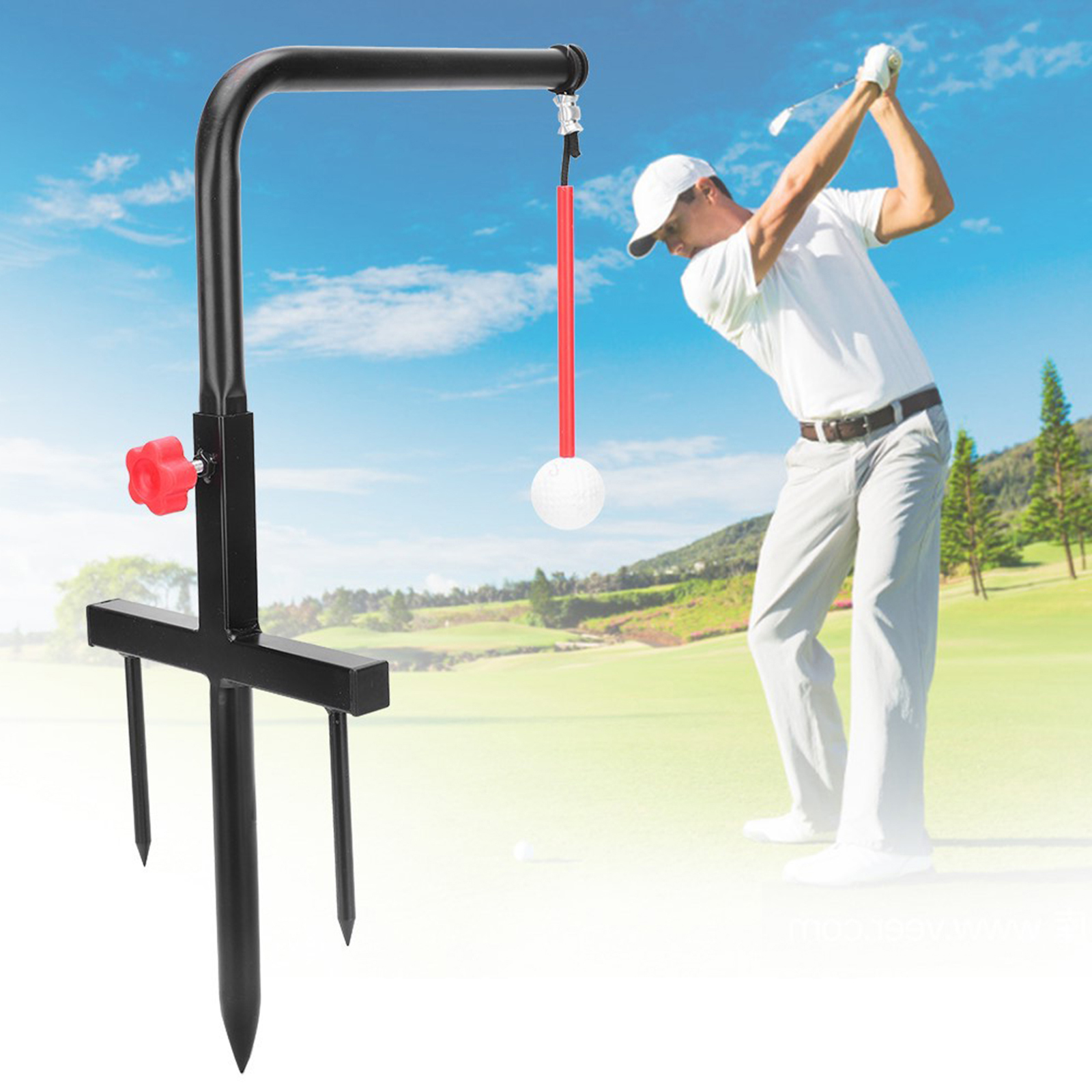 Portable Golf Swing Trainer Aid Device Practice Swing Helper Indoor Exercise