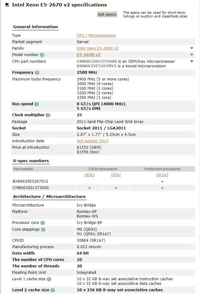 amd cpu Xeon E5-2670 v2 Ten-Core Processor 2.5GHz 8GT/s 25MB 20threads LGA 2011 CPU CPU 100% normal work amd processor