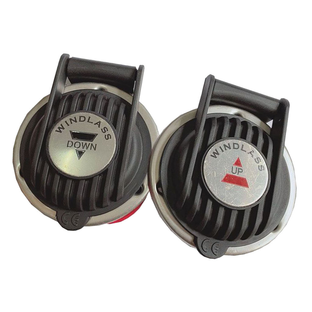 5A 12/24V Marine Boat Heavy Duty Covered Windlass Foot Compact Switch 75mm Dia.