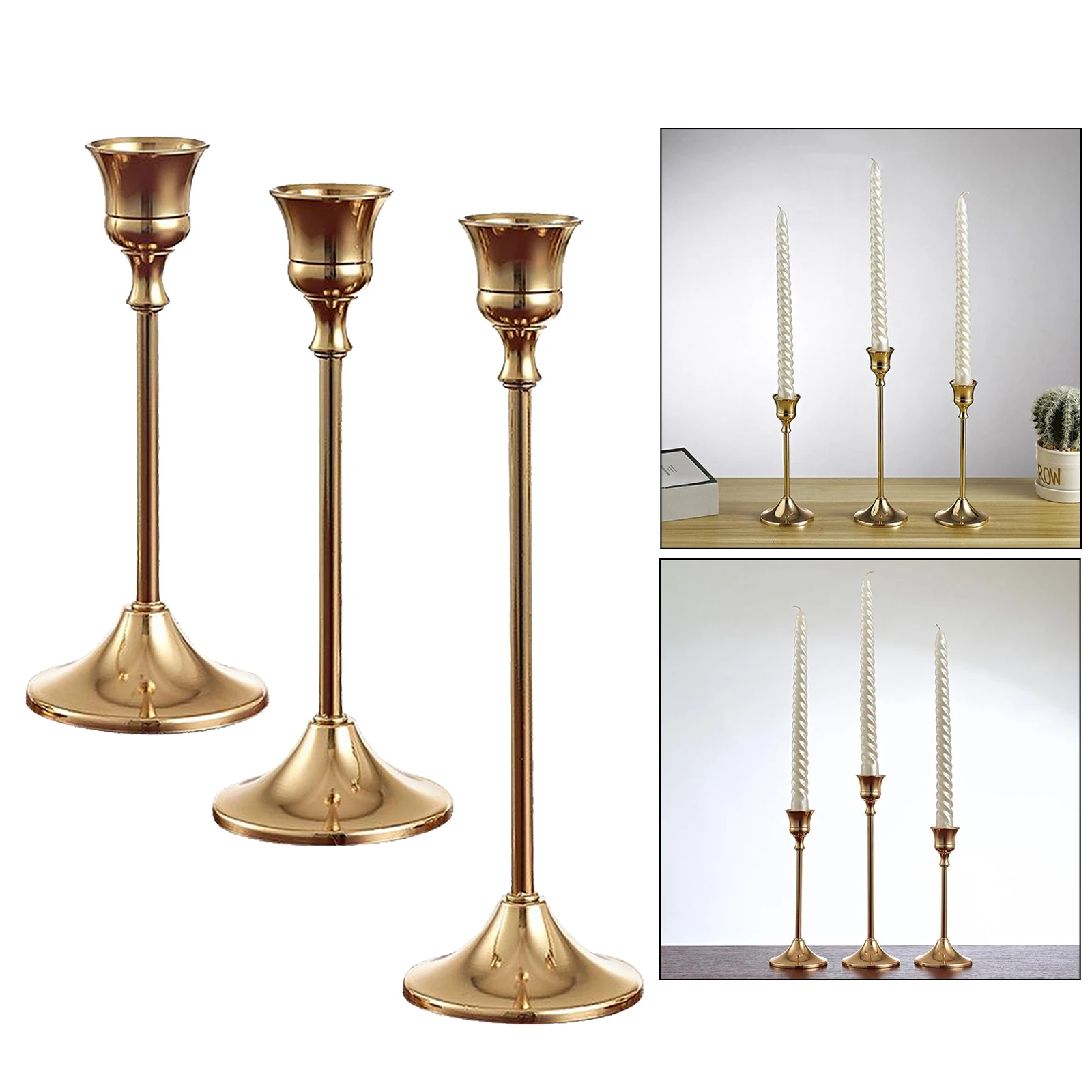 Metal Candle Holders Gold Candlestick Centerpieces Candelabra Centerpieces for Table Wedding Christmas Decoration