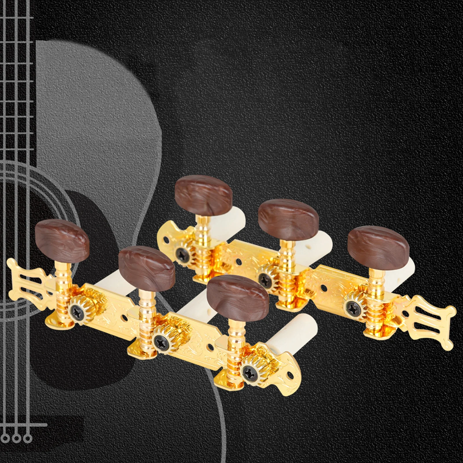 Metal Gold String Tuning Tuners Machine Keys Head 14:1 Left Right 3L3R for Classical Guitar Luthier DIY Accessory Parts