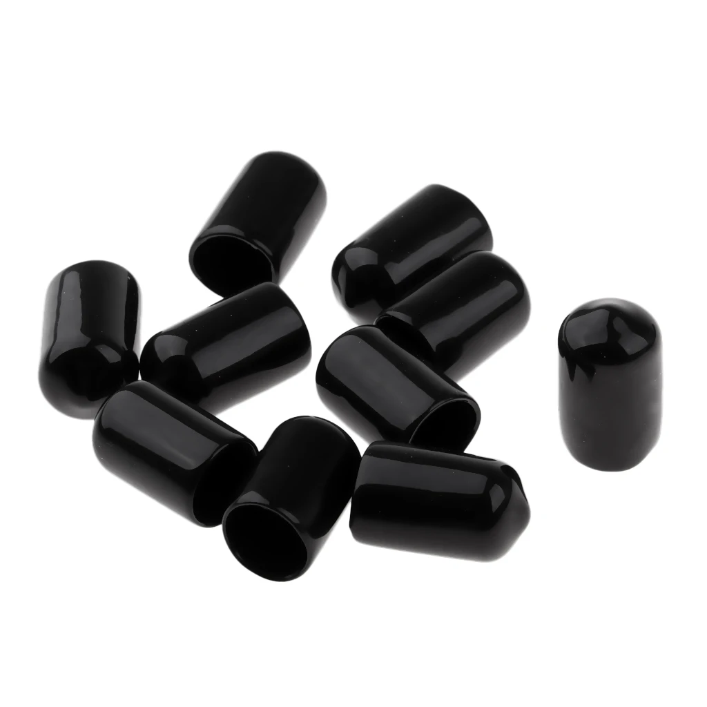 10 Pieces Billiards Pool Cue Tips Rubber Protector Head Cover Supplies