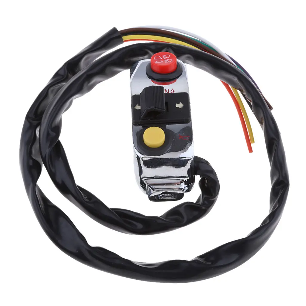 LED Light Handlebar Horn Turn Signal Light Controller Switch for Motorcycle Universal Switch for 7/8