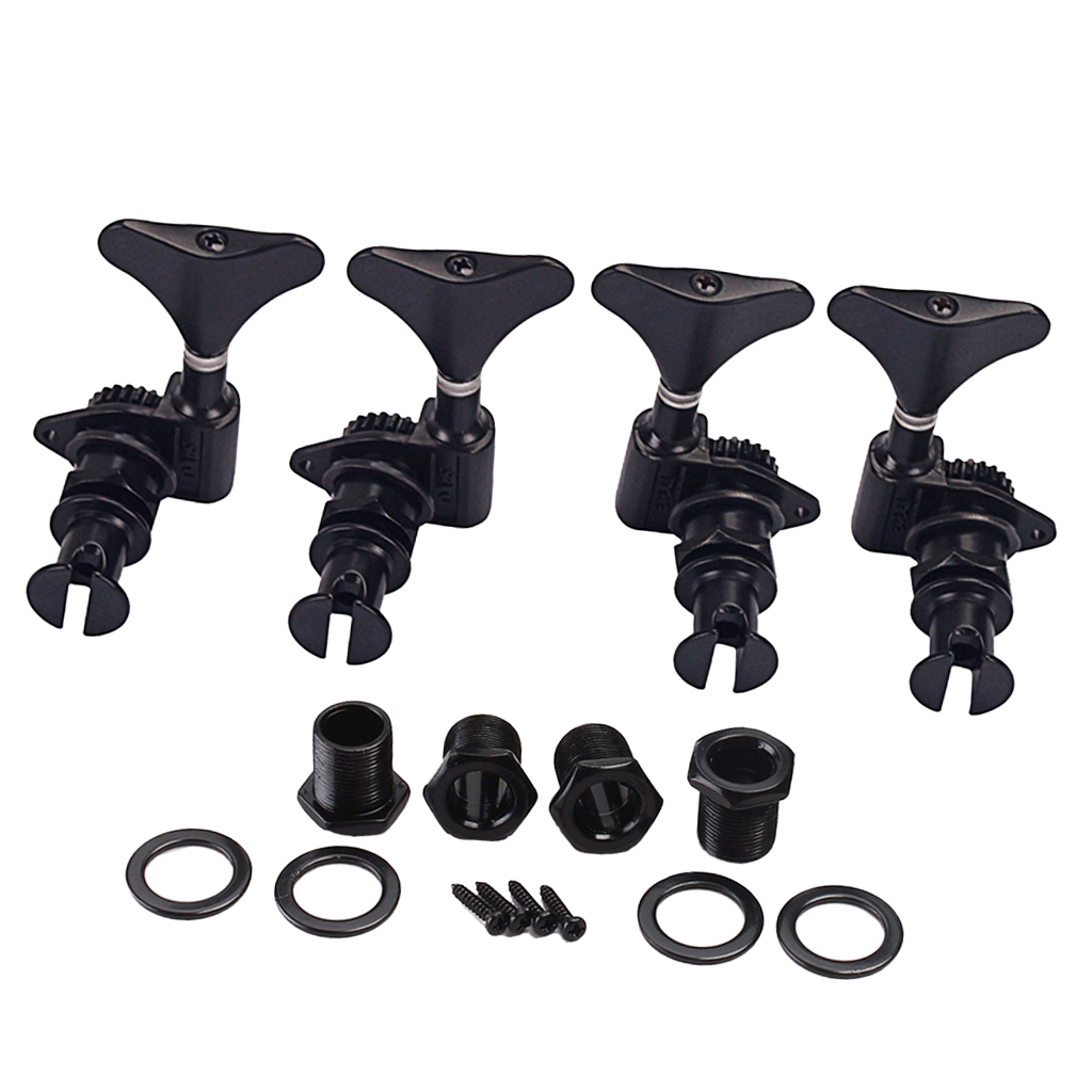 Metal 2R2L Ukulele Tuning Pegs Tuners 1:24 Gear Ratio For Ukulele Guitar