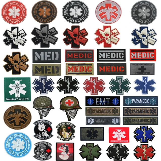 EMS Medic 1x3 5 multicam embroidered paramedic medical hook patch