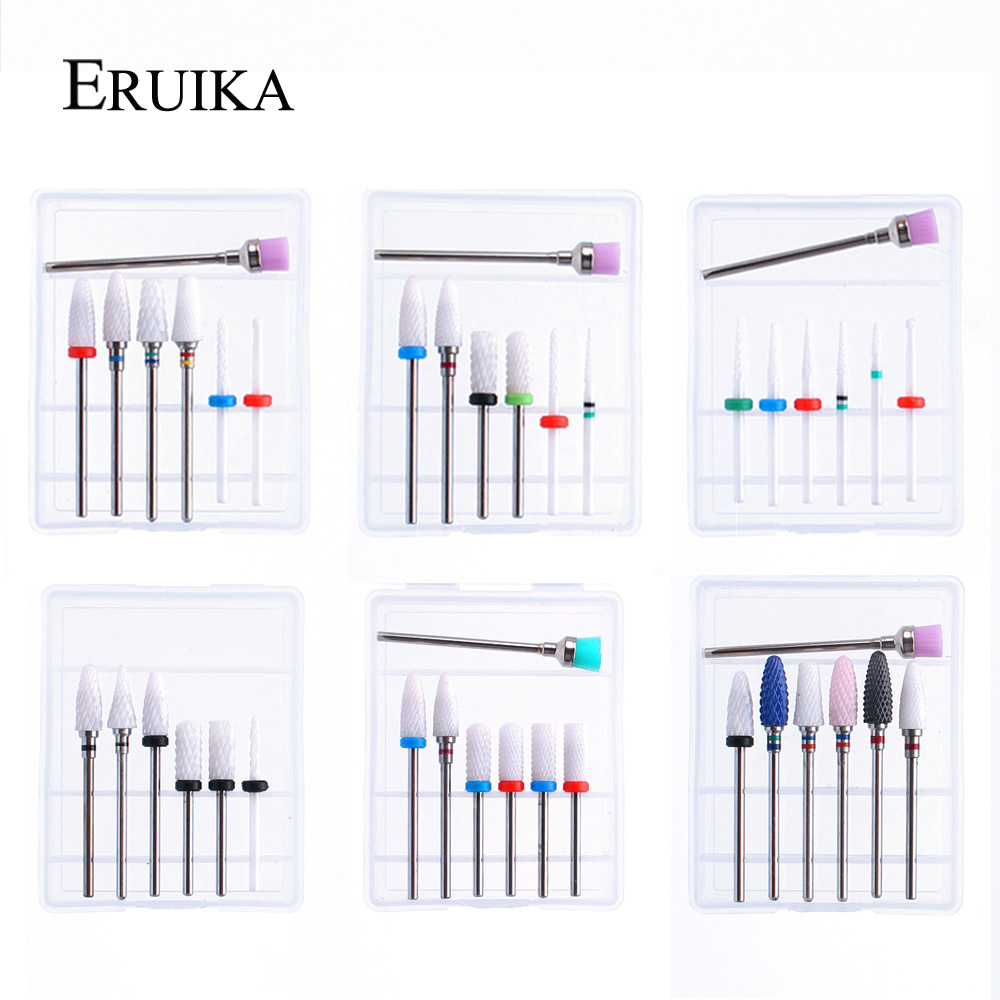 Cortador de Fresa Arquivo do Prego Cuidados com os Pés Prego Broca Conjunto Rebarbas Giratórias Bits Elétrica Remover Gel Unha Polonês Manicure Equipamentos Diy 3 High Quality Beleza e saúde
