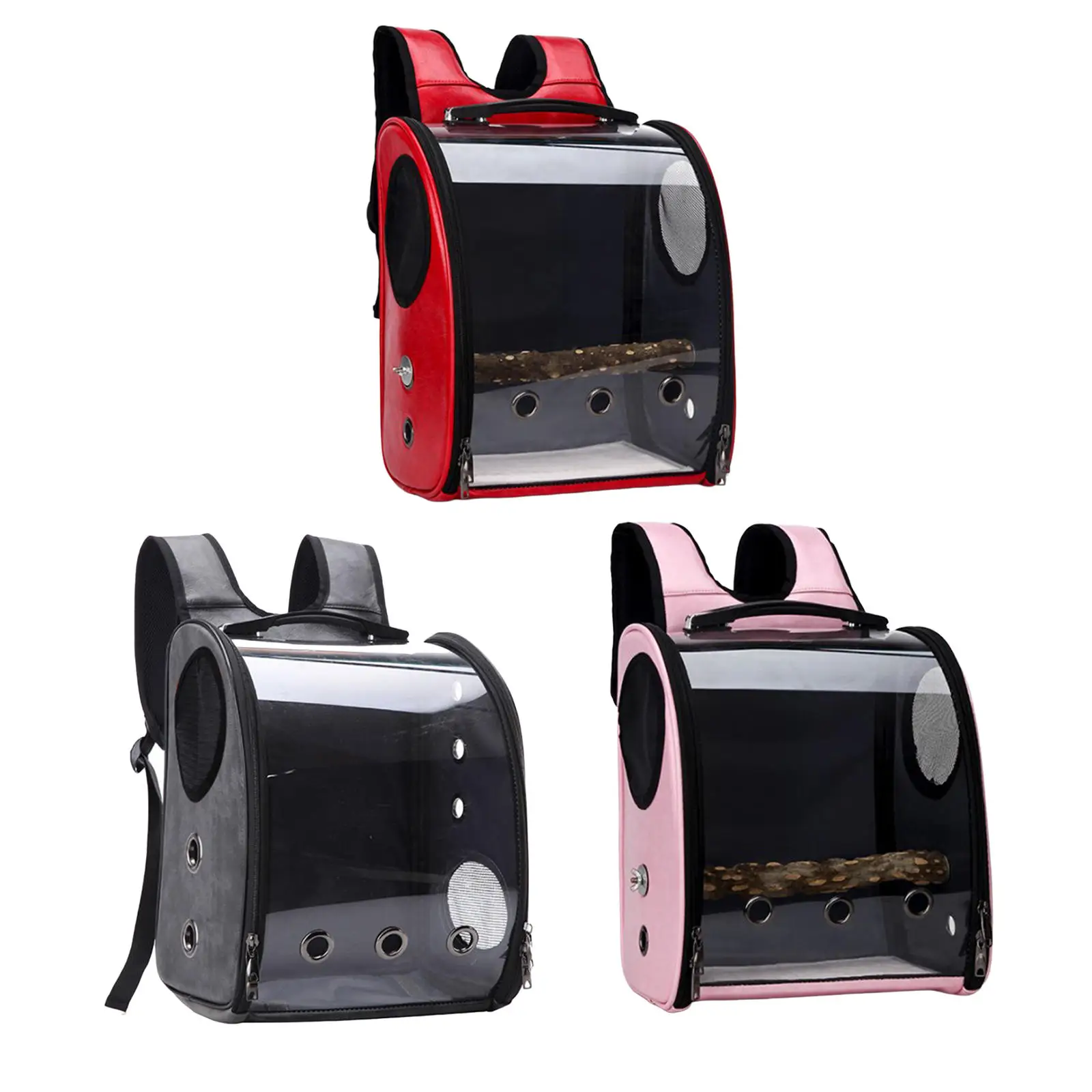 Bird Parrot Pet Carrier Cage Travel Bag Transport Breathable Parrot Go Out Capsule Transparent Space Carry Panoramic Design