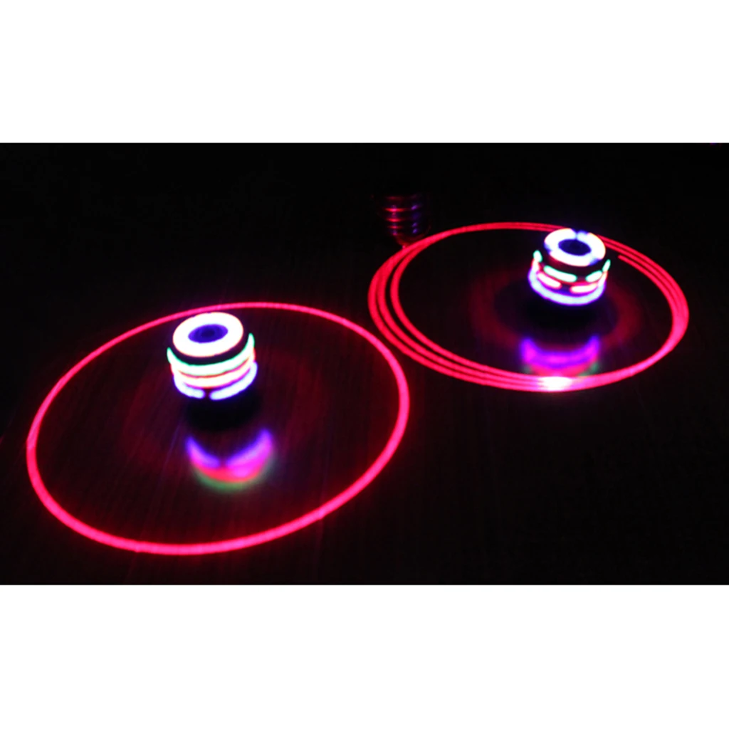 Fun Spinning Top Gyro Spinner LED Music Light Kids Toy Christmas Children A5G9 