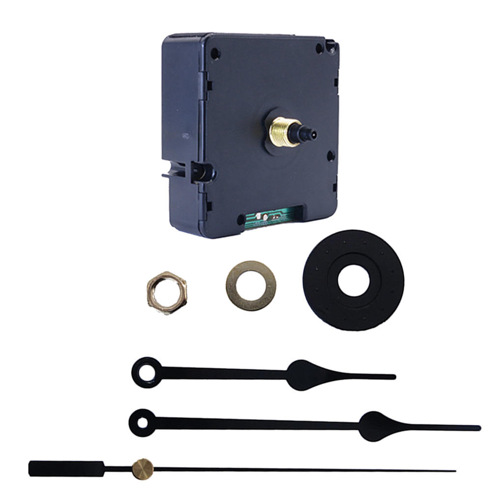 Black Jump Second Radio Controlled Ticking Quartz Clock Hands Movement Mechanism