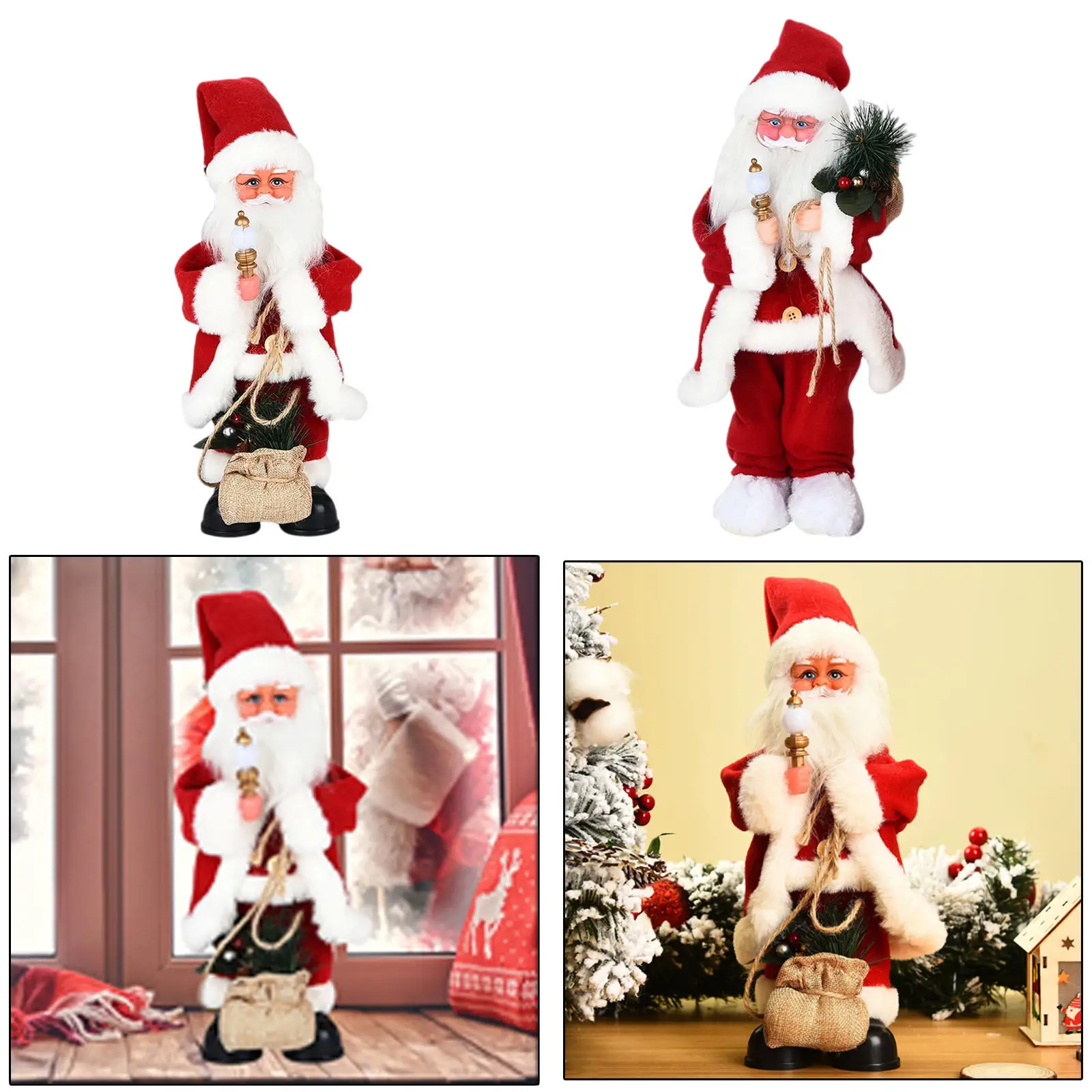 Electric Santa Claus Toy Wiggle Santa Swinging Singing Twerking Santa Claus for Children