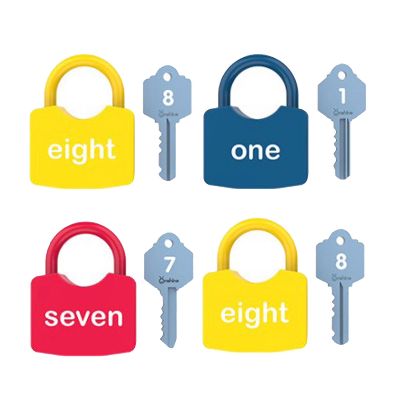 Optional Keys and Padlock Set Matching & Counting Motor Skill Baby Toddlers Preschool Montessori Unlocking Toys