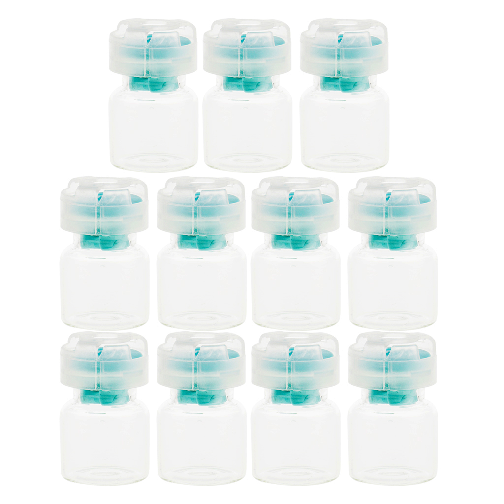 Lots 10pcs Empty Clear Dram Glass Bottles Vials with Stopper