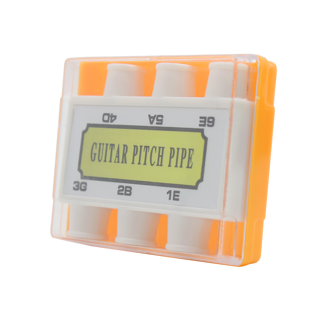 Guitar Pitch Pipe Pipe Pipe Tuner 6 Tone (E, A, D, G, B, E) Plastic 4.5 X 5.2 Cm