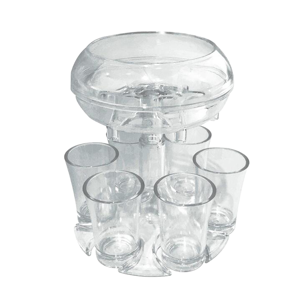 6 Shot Glass Dispenser Holder Cup Portable Party Gifts Bar Shot Dispenser