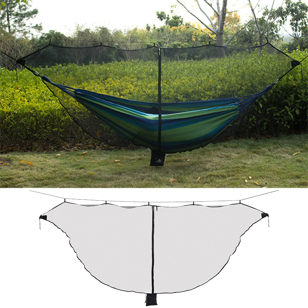 Zipper Hook Hiking Bug Mosquito Accessories 360 Degree Protection Hammock Net Easy Use Outdoor Double Separating Lightweight Mini Portable Folding Camping Table