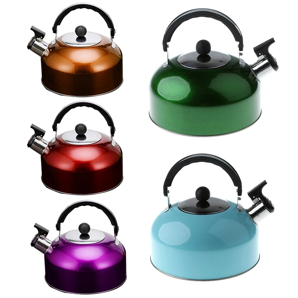 3L Stainless Steel Whistling Kettle Tea Water Pot Coffee for Outdoor Outdoor