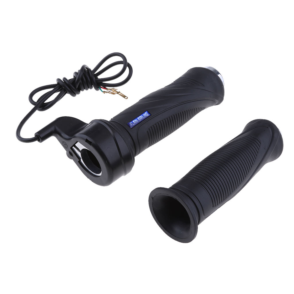 24V 36V 48V Bike Twist Throttle HandGrip + Cable +Battery Capacity Display