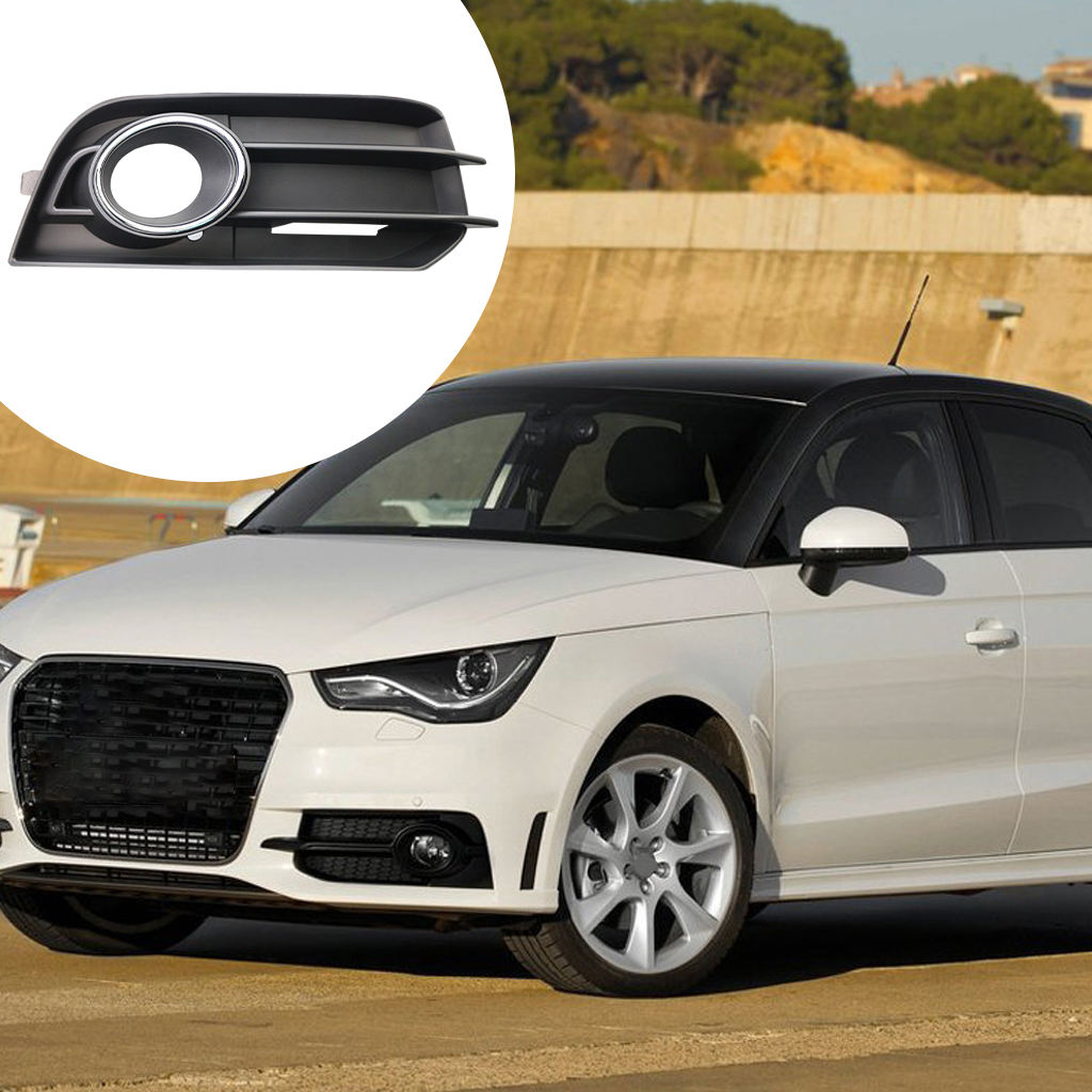 Front Lower Bumper Fog Light Grille Trim Fit for Audi A1 2010-2015 with Fog Light Hole Auto Parts