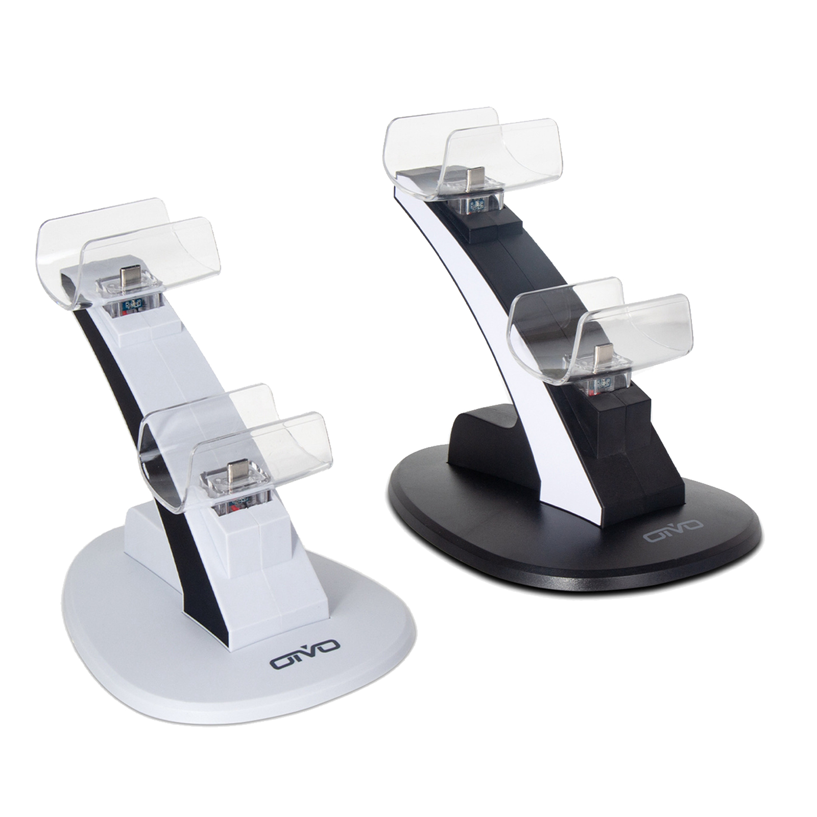 Portable Charging Station Charger Dock Dual Slot for  5 Controller Safe Overheat Protection,2-4 Hours Fast Charge