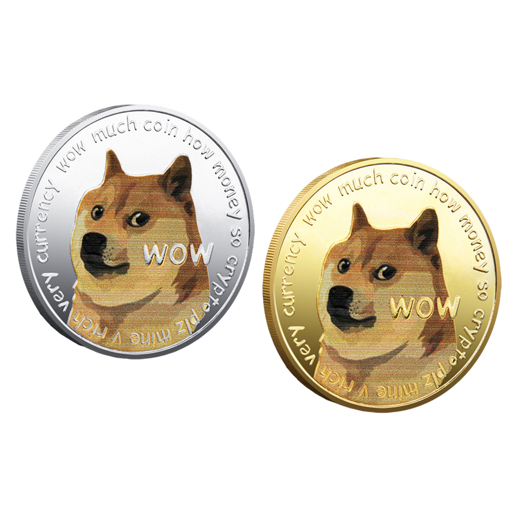 Creative Dog Commemorative Coins Metal Coin Collection Dogecoin Collectibles