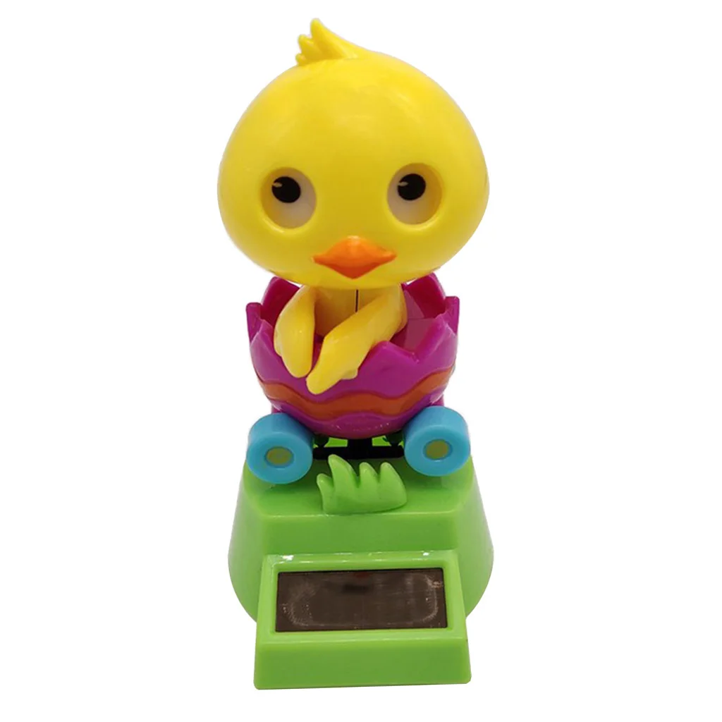 Solar Powered Dancing Little Yellow Duck Animal Rocking Figure Toy