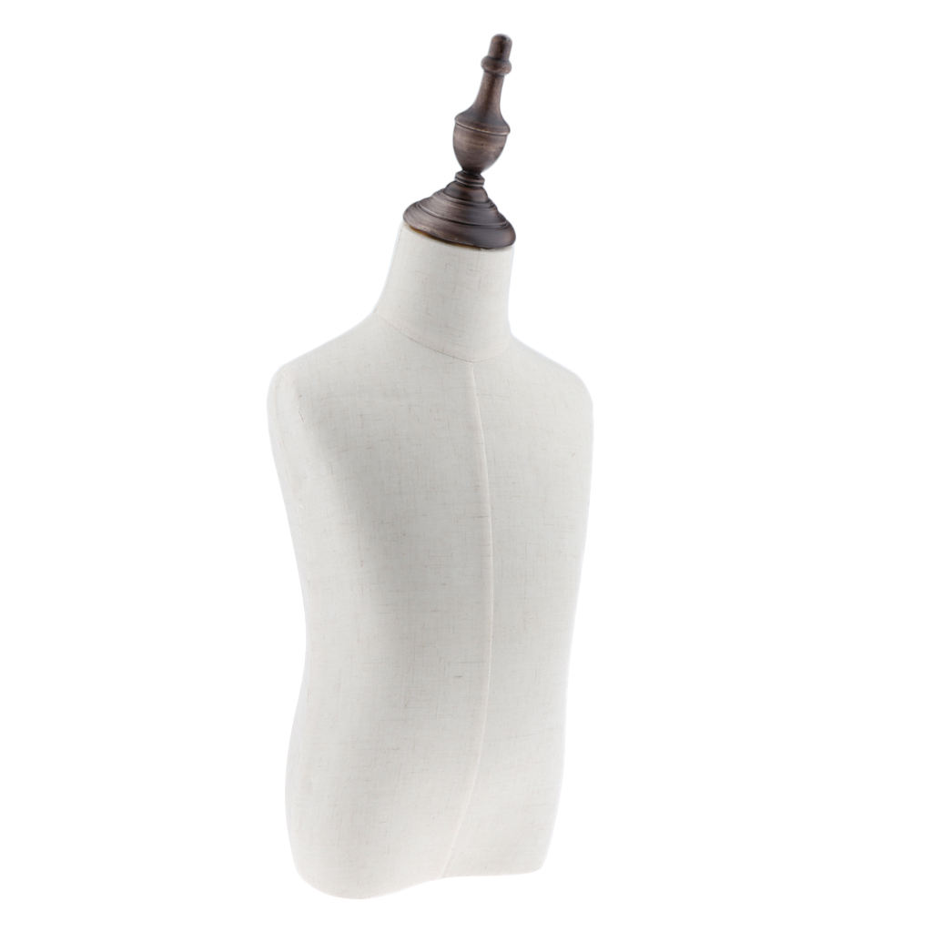 Kids Child Mannequin Body Dress Form for Apparel Scarf Whindowshop Display 4 Years Old Linen White
