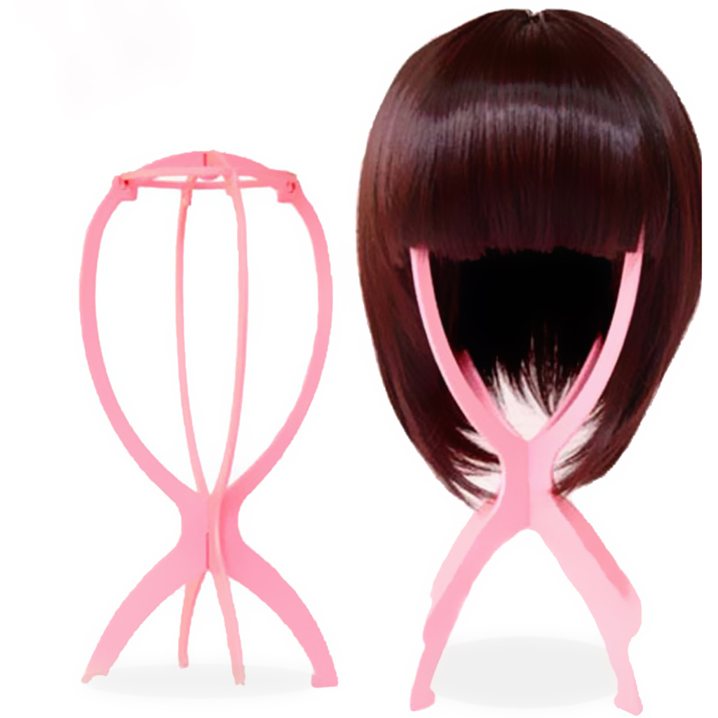 Folding Wig Hair Stand Holder Durable Plastic Toupee Hat Cap Display Dummy Head Stable Wig Dryer Rack